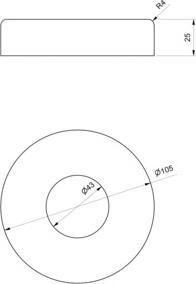 Produktbild Werkstarck Abdeckrosette (Edelstahl V2A)