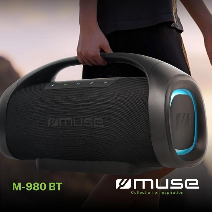 Actual product image Muse Portable Bluetooth Speaker Splash Proof, Black (10 h)