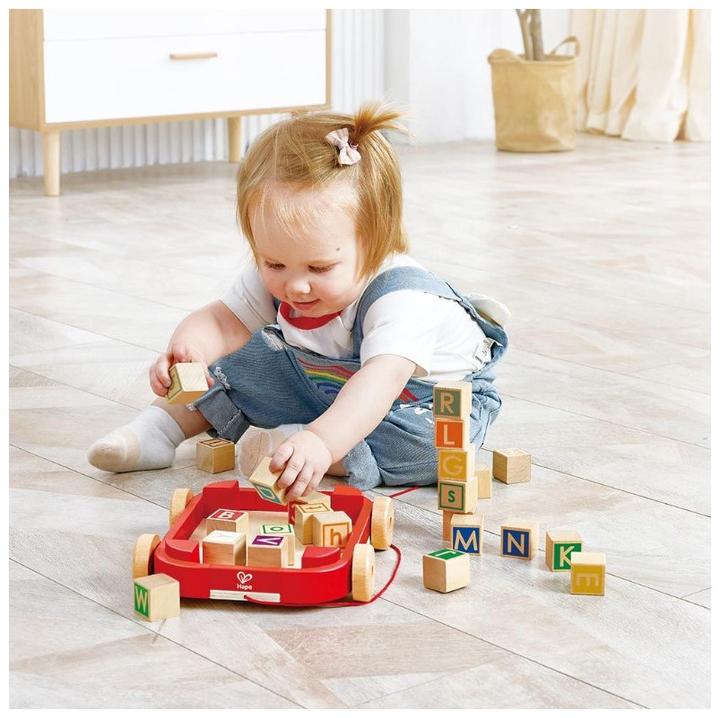 Immagine prodotto Hape Blocchi di lettere nel carrello estraibile
