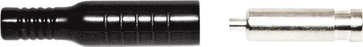 Mueller Electric Banana socket black 4 mm brass nickel 30VAC 60VDC 15A solder connection pack of 10 pieces
