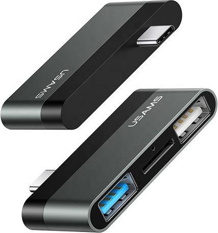 Actual product image Usams CONCENTRATORIAUS USB US-SJ463 1 x Micro SD + 2 x USB-A 3.0 (SJ463HUB01) (USB-C, 3 ports)