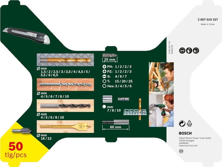 Image du produit Bosch Zubehör X - Perceuse en titane - et jeu de mèches 50 pièces (1,5 mm, 2 mm, 2,5 mm, 3 mm, 3,5 mm, 4 mm, 4,5 mm, 5 mm, 5,5 mm, 6 mm, 6,5 mm, 7 mm, 8 mm, 10 mm, 16 mm, 22 mm)