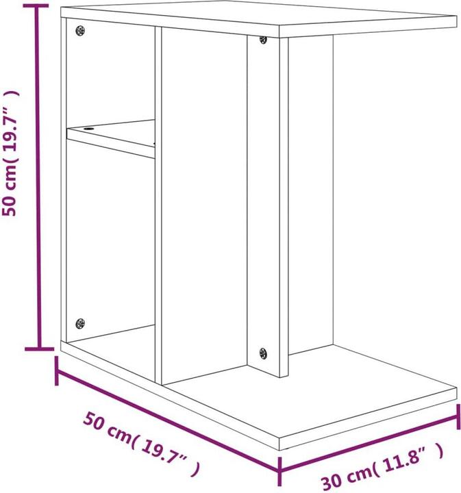Image du produit vidaXL Beistelltisch (50 x 30 x 50 cm)