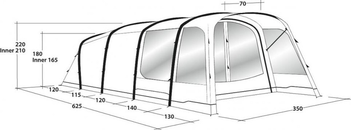 Actual product image Outwell Avondale 5PA (Tunnel tent, 24.90 kg, 5 persons)
