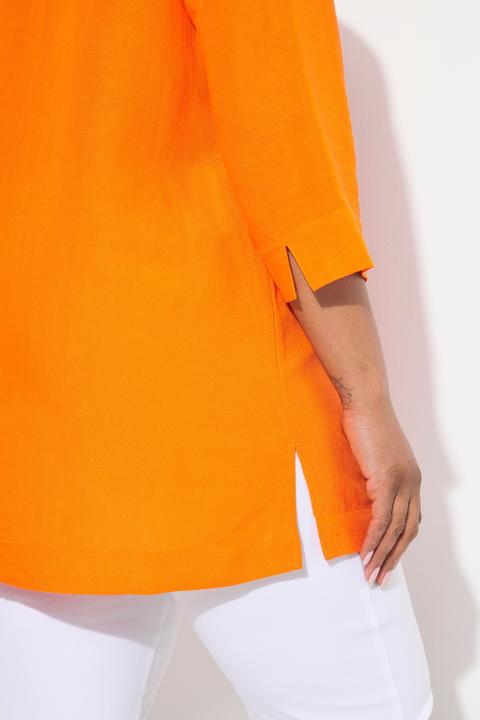 Immagine prodotto Ulla Popken Tunica dal taglio lungo e svasato con colletto da camicia e maniche a 3/4 (60)