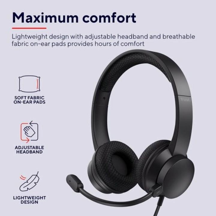 Produktbild Trust Rydo Enc Computer Headset (Kabelgebunden, USB-A)