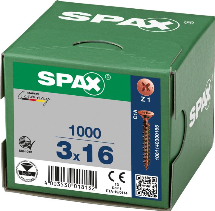 Image du produit Spax Vis pour panneaux agglomérés (1000 Vis par pièce)