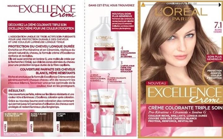 Produktbild L'Oréal Paris L'Oreal Excellence Creme Permanent Hair Dye Cream 7.1 Ash Blonde (7.1 Ash Blonde)