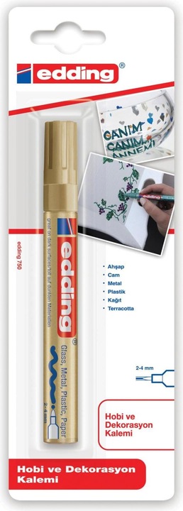 Immagine prodotto Edding Marcatore a vernice lucida 750 (Oro, 4 mm, 1 x)
