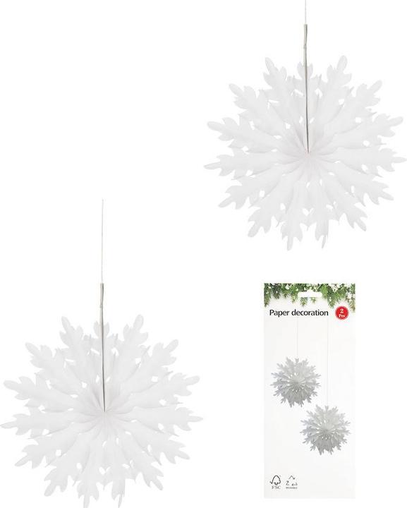 Image du produit Widmann 2er-Set Deko Schneeflocken