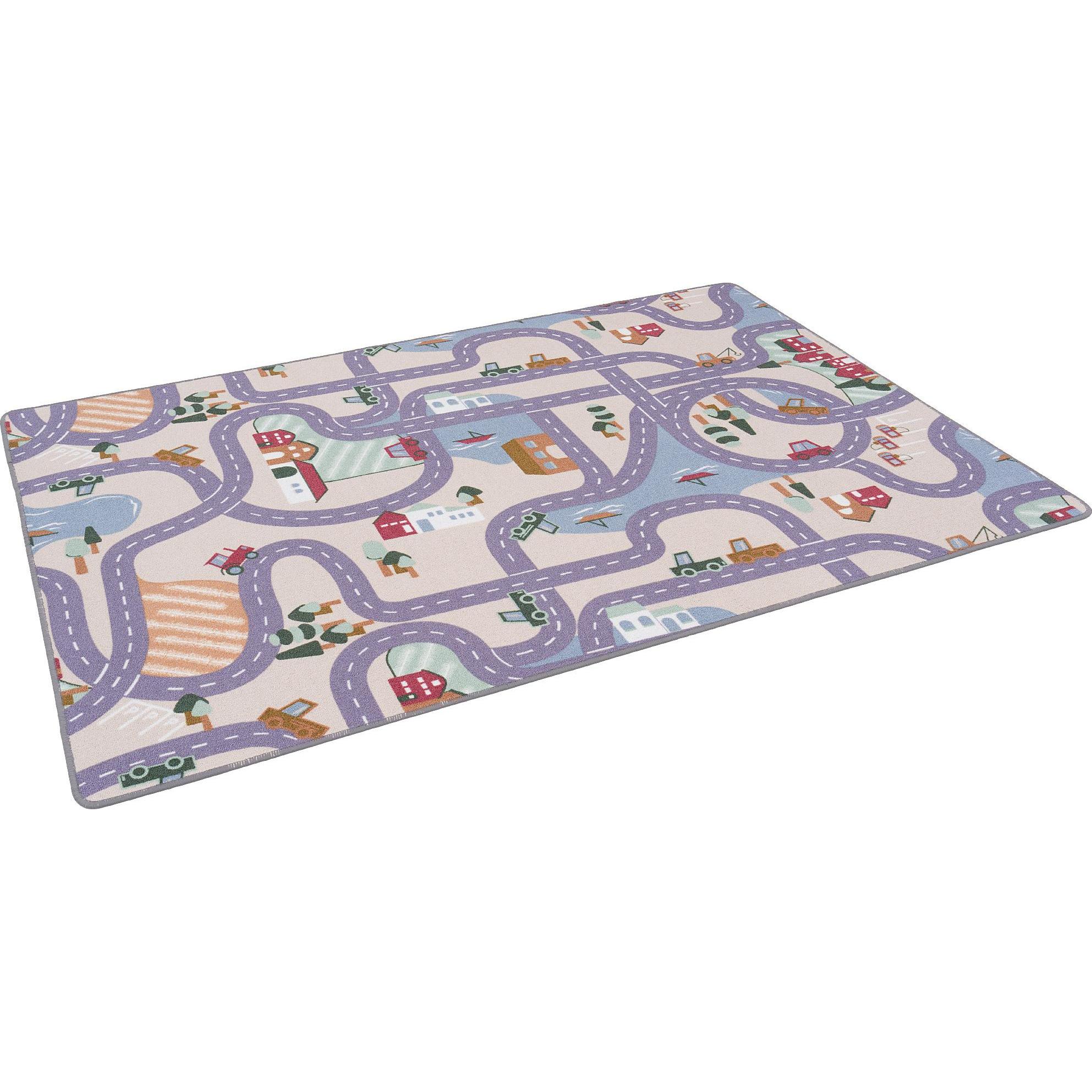 Pergamon, Spielteppich + Spielmatte, Strassenteppich Beidseitig Strassenlandschaften (140 x 200 cm)
