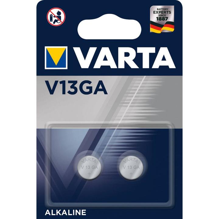 Productafbeelding Varta Elektronica V13GA (2 Pcs., A76 / LR44 / AG13 / L1154 / LR1154 / 157, 155 mAh)