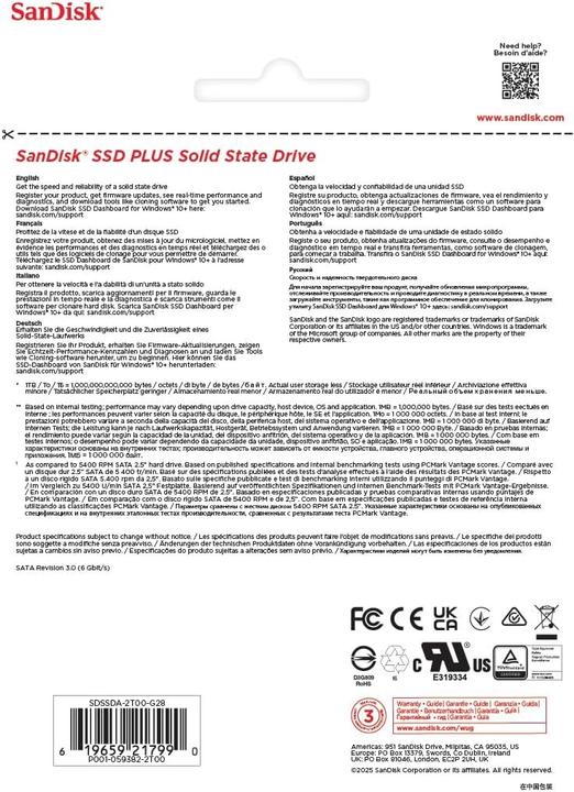 Produktbild SANDISK SSD Plus (2000 GB)