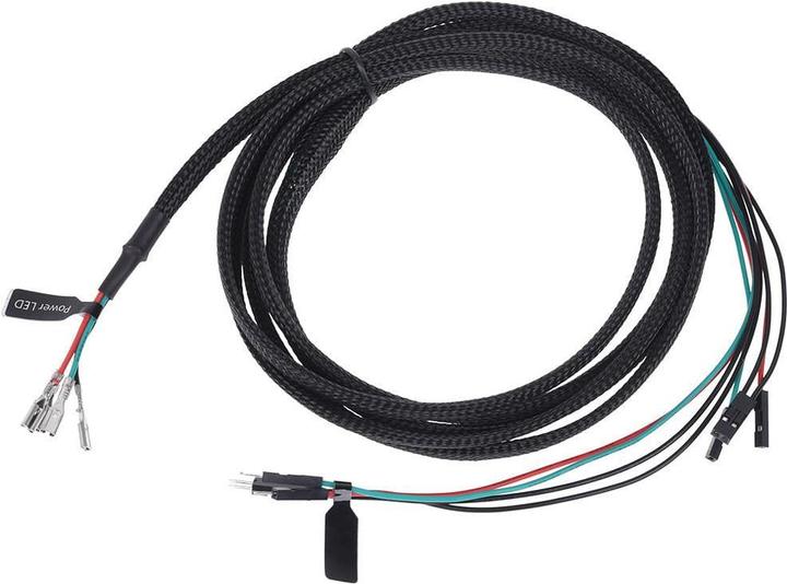 Alphacool Powerbutton/Taster Verbindungskabel - Schwarz 200cm