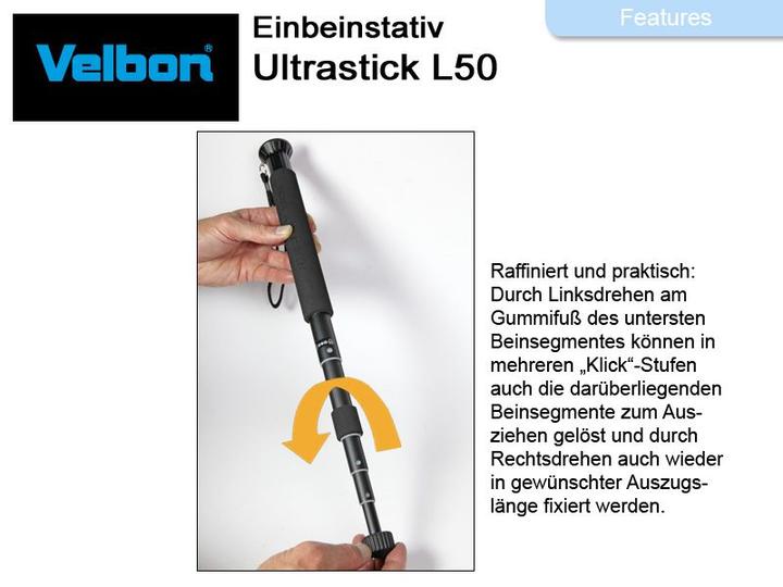 Produktbild Velbon Ultra Stick L50 Einbeinstativ