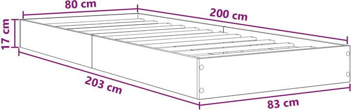 Produktbild vidaXL Bettrahmen (80 x 200 cm)