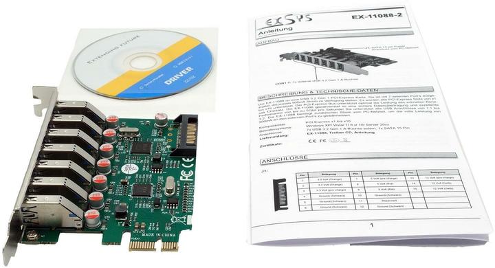 Produktbild Exsys PCI-Express-Karte EX-11088-2