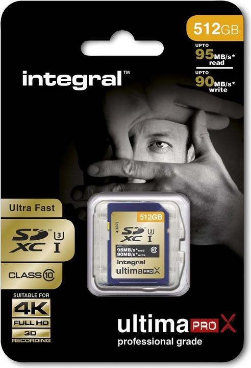 Actual product image Integral Memory Ultima Pro X (512 GB, SDXC, U3, UHS-I)