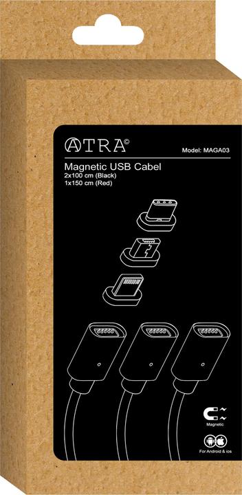 Immagine prodotto Atra Cavo USB magnetico 3 in 1 (1 m, USB 2.0)