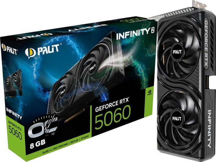 Actual product image XpertVision Palit RTX5060 Infinity 2 OC 8GB GDDR7 HDMI 3xDP (8 GB)