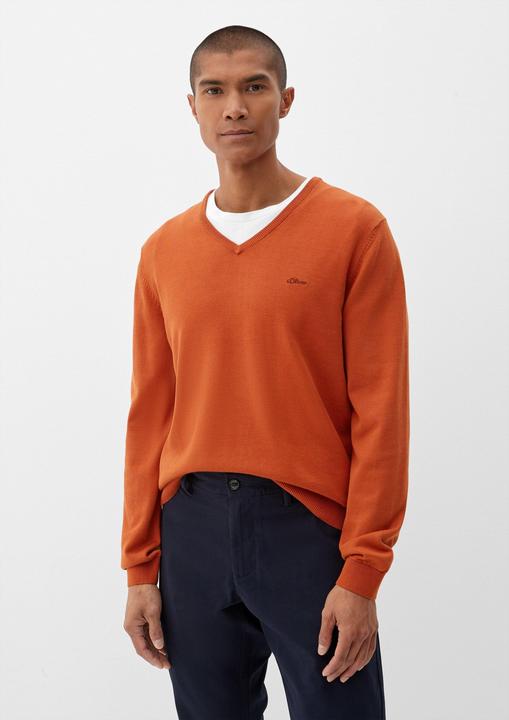 Produktbild s.Oliver Strickpullover Feinstrickpulli mit V-Ausschnitt (S)