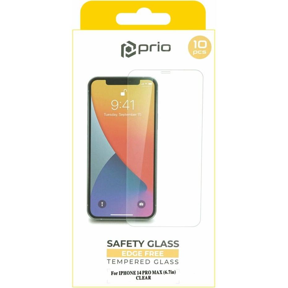 Thumbnail - prio 10x Displayschutzfolie aus gehärtetem Glas für iPhone 14 Pro Max (6,7 Zoll) klar (10 Stück, Apple iPhone 14 Pro Max...