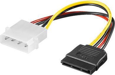 Good Connections S-ATA power cable 1x 4pin male to 15pin female, Length: approx. 15cm, ® (15 cm, SATA)