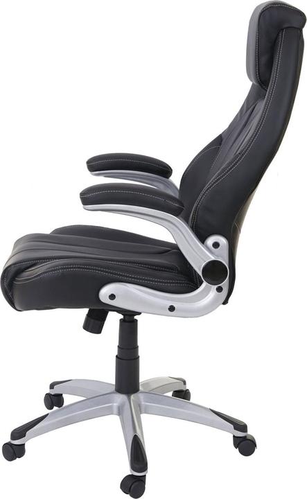 Image du produit Swisshandel24 Chaise de bureau, chaise de bureau, fauteuil de direction, similicuir - noir, 60008 (48 - 58 cm)