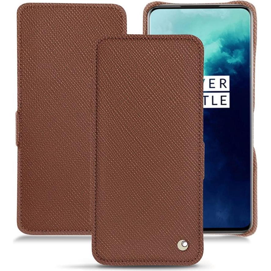Thumbnail - Noreve Lederschutzhülle horizontal (OnePlus 7T Pro), Smartphone Hülle, Braun