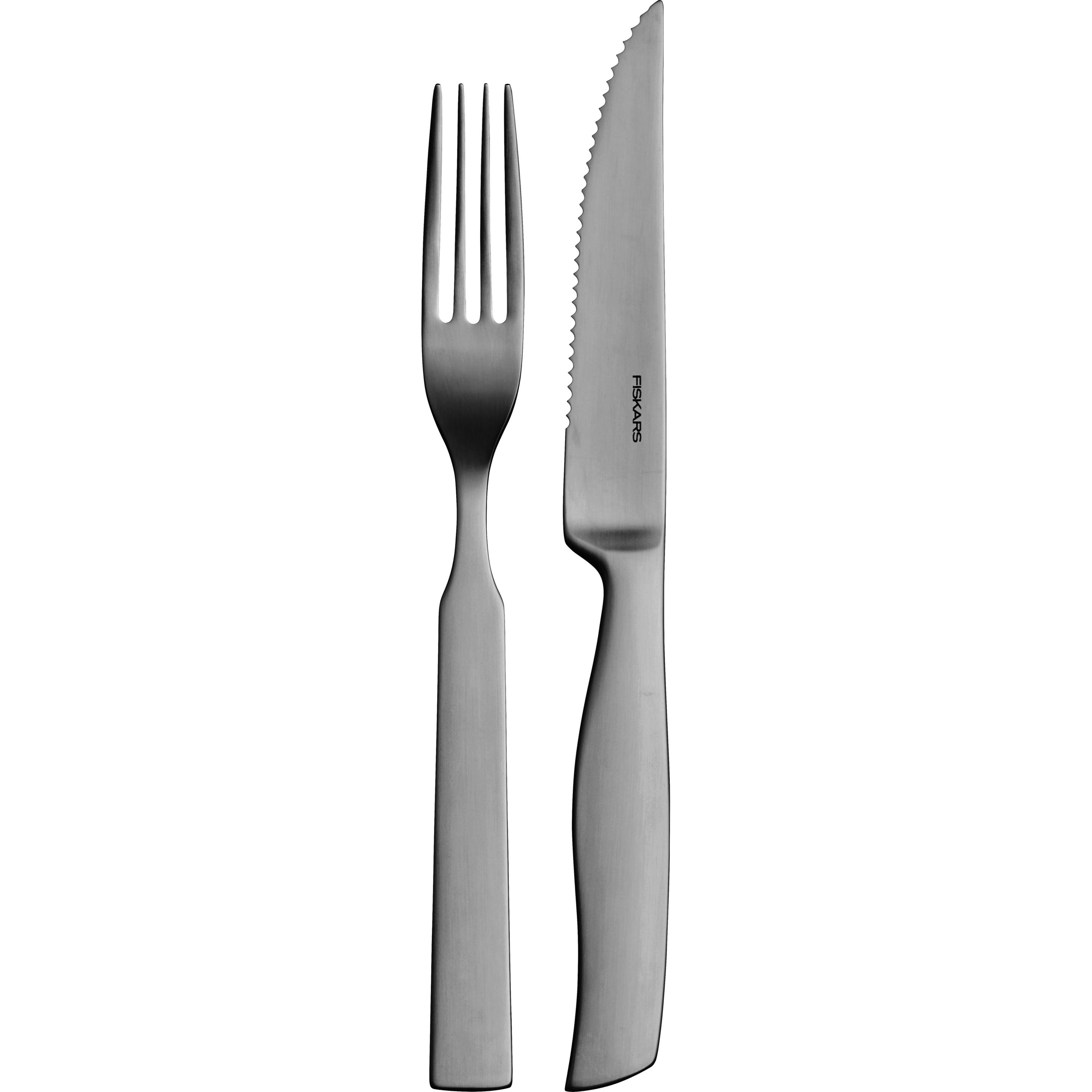 Fiskars, Cesoia da giardinaggio, Set di utensili da barbecue in acciaio, 24 pezzi