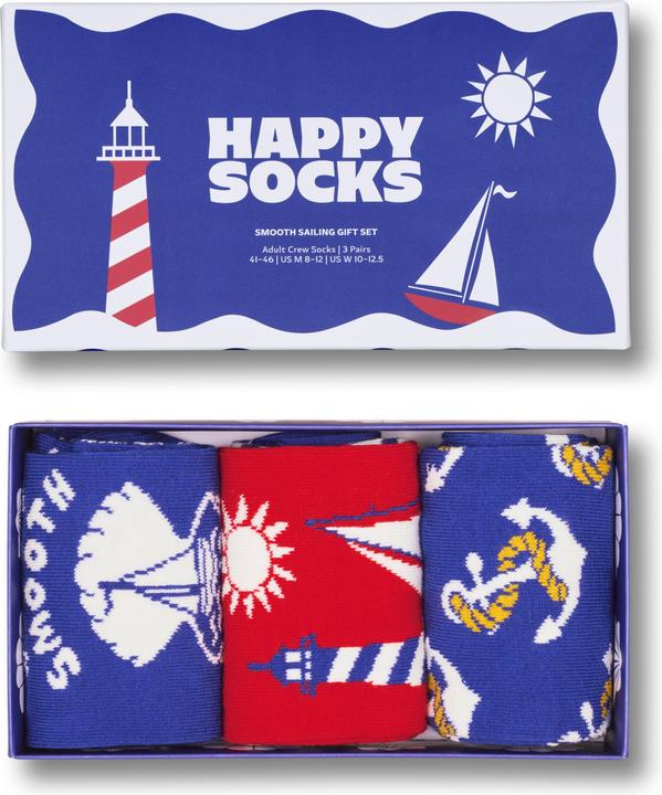 Immagine prodotto Happy Socks Strümpfe SMOOTH SAILING Socken 3er Pack (confezione da 3, 41 - 46)