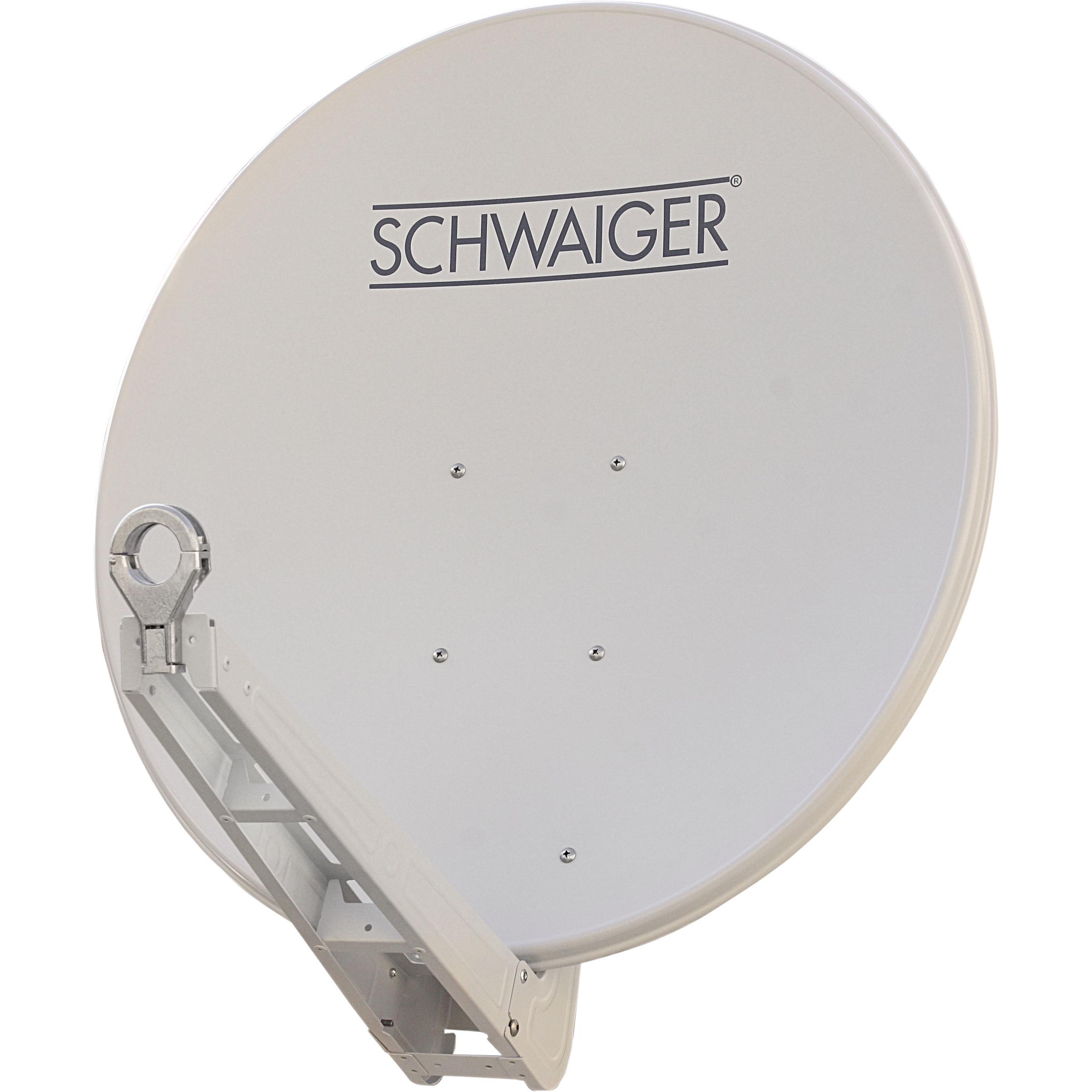 Schwaiger SPI085PW (Parabolantenne, 39.30 dB, DVB-S / -S2), SAT Spiegel + SAT Antennen, Grau