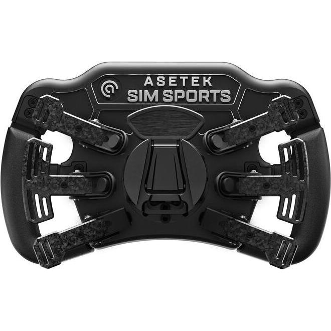Thumbnail - Asetek SimSports Invicta Formula Lenkrad, 4,3-Zoll-LCD, USB-C - Black on Black Edition, Gaming Controller, Schwarz