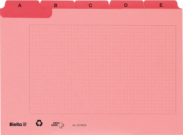 Image du produit Biella Fiches d'indexation Alphabet A - Z au carré (A5, 450 g/m², 25 x)