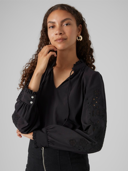 Immagine prodotto Vero Moda Camicetta regular fit con scollo a V e polsini con bottone (S)
