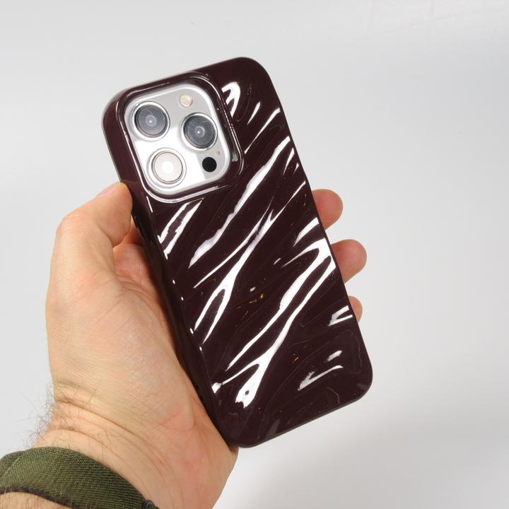Image du produit PhoneLook Coque Silicone avec forme de vague 3D mat Violet (Apple iPhone 15 Pro Max)