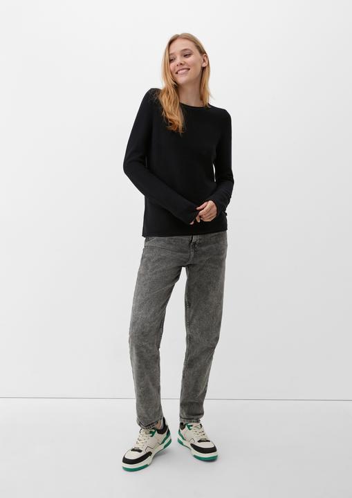 Image du produit s.Oliver Strickpullover Pullover mit Rollsaumkanten (XS)