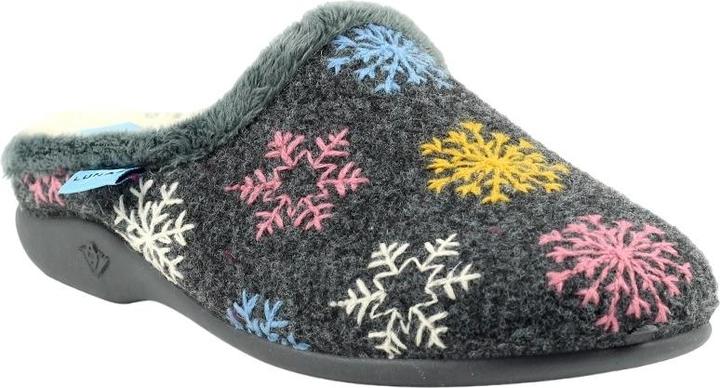 Actual product image Lunar Womens/Ladies Juniper Snowflake Slippers (40)