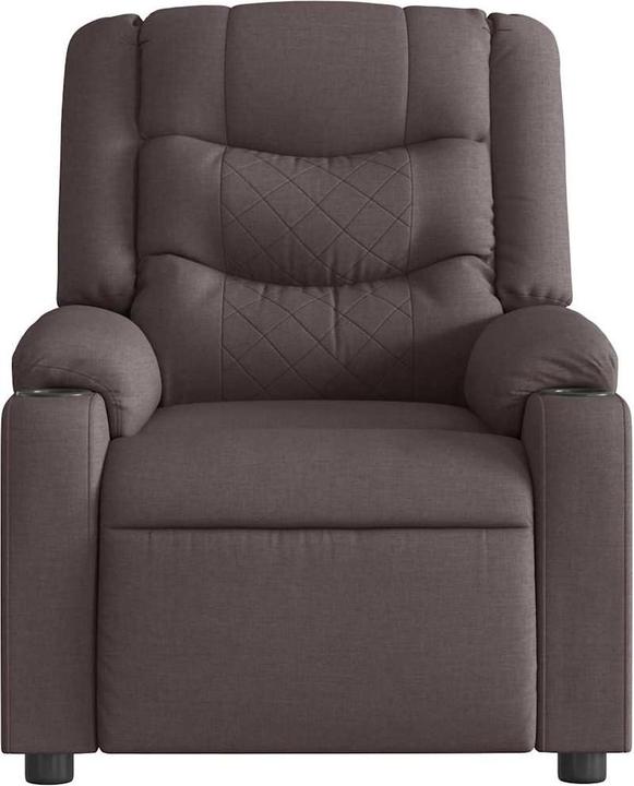 Actual product image vidaXL Massage chair dark brown fabric