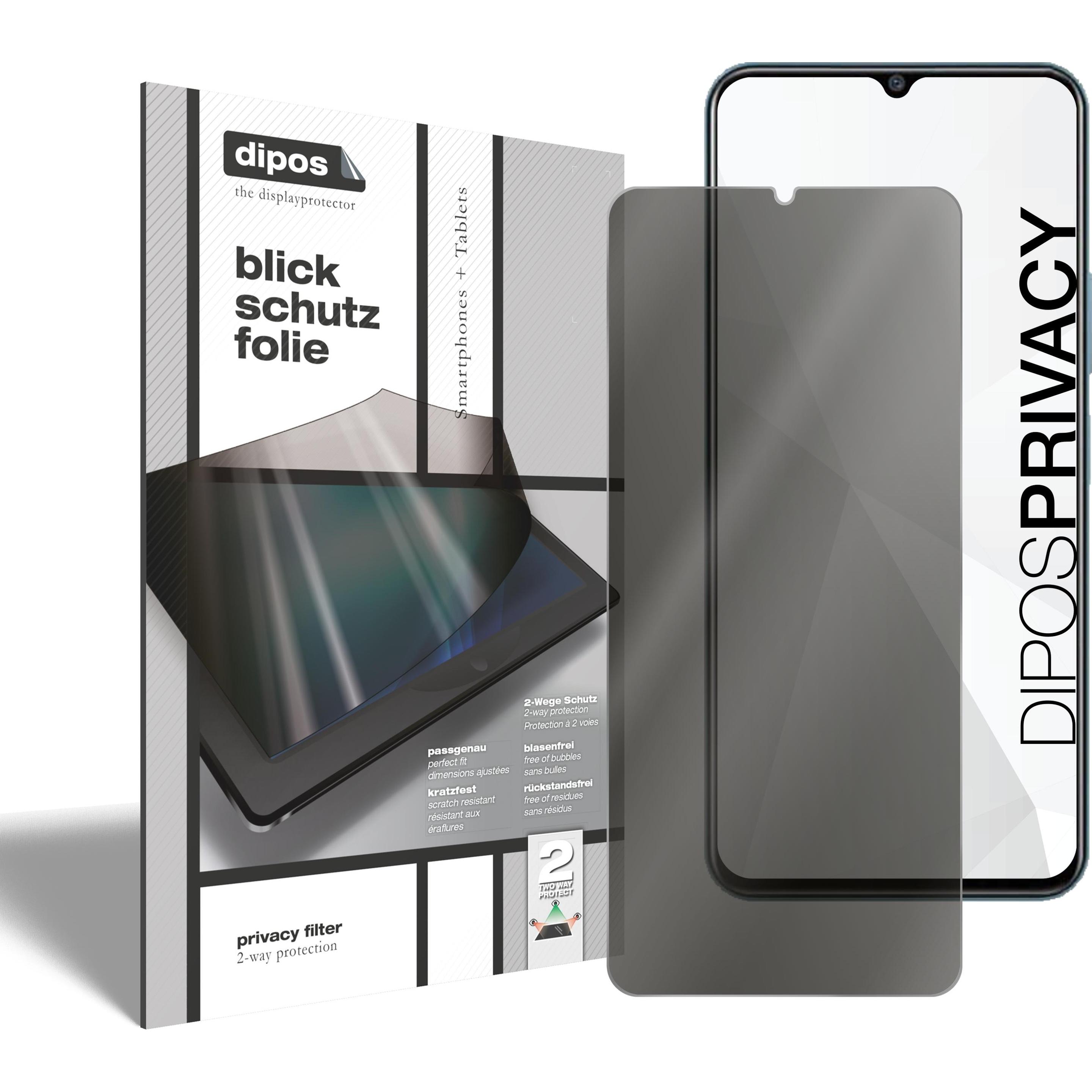 Dipos Blickschutzfolie 2-Way Anti-Shock (2 Stück, Vivo iQOO U5), Smartphone Schutzfolie, Transparent