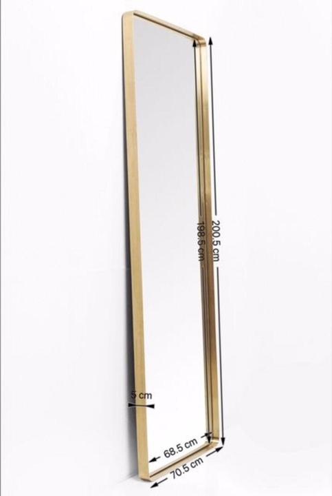 Actual product image Kare Design Mirror Curve MO Rectangular Brass 200x70cm (70 x 200 cm)