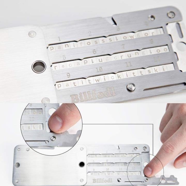 Actual product image Billfodl Crypto Wallet