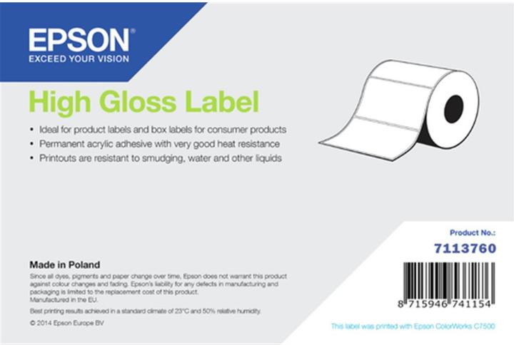 Epson Hoogglans label stansrol (10.20 cm)