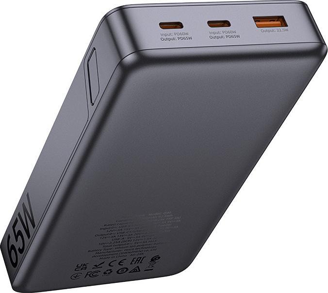 Produktbild Hoco - Q40 Leader PD65W Powerbank mit digitalem Display, 25000mAh, dunkelgrau (25000 mAh, 65 W)