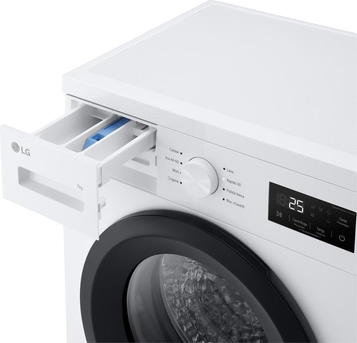 Actual product image LG Lavatrice Slim 7 kg Classe A 1400 giri Vapore (7 kg, Left)