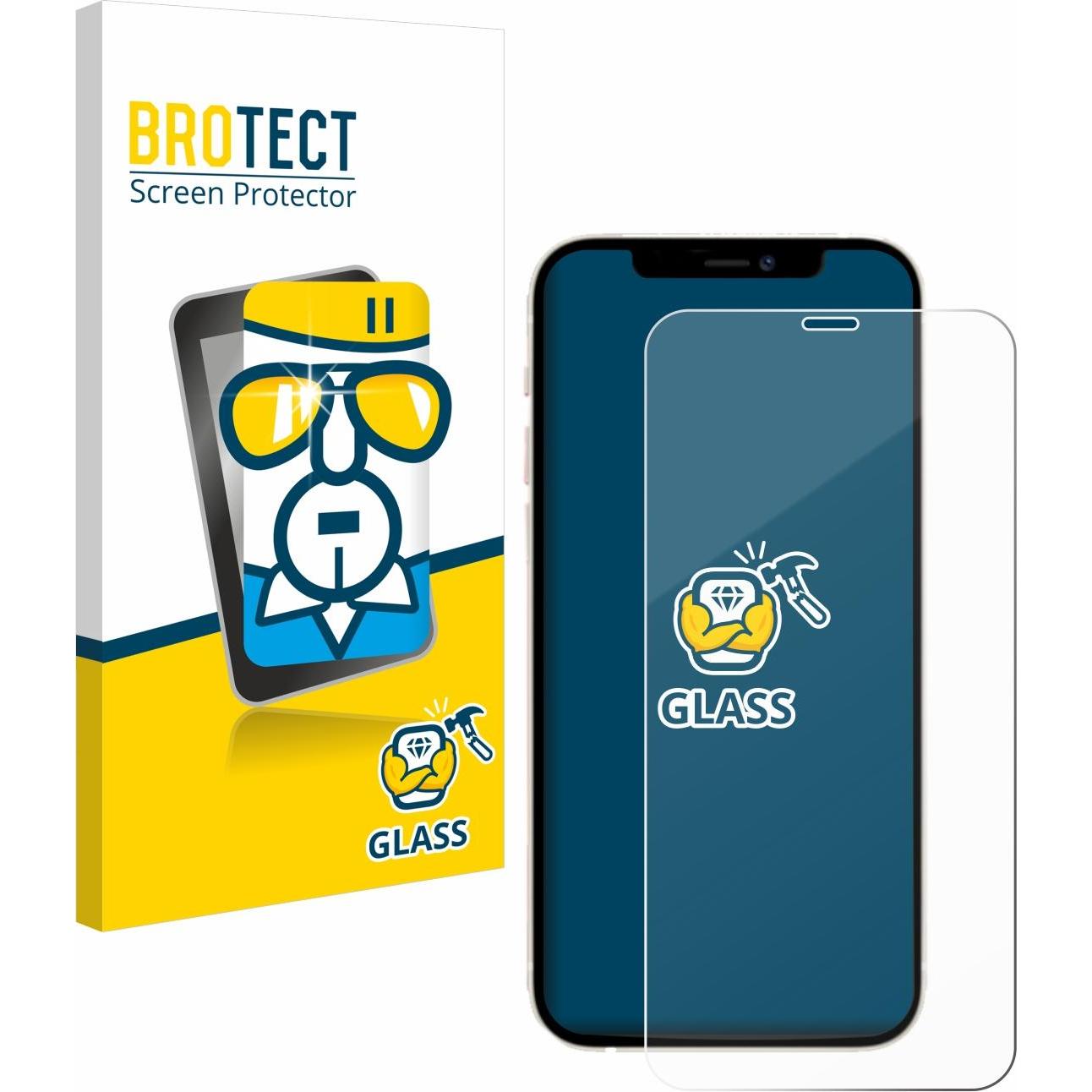 BROTECT Panzerglas Hartglas Displayschutz (1 Stück, Apple iPhone 12 Pro), Smartphone Schutzfolie, Transparent