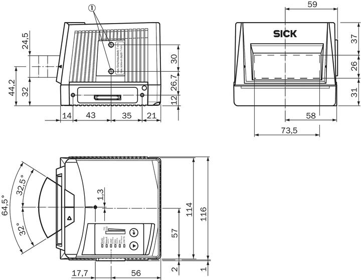 Actual product image Sick Stationary barcode scanner