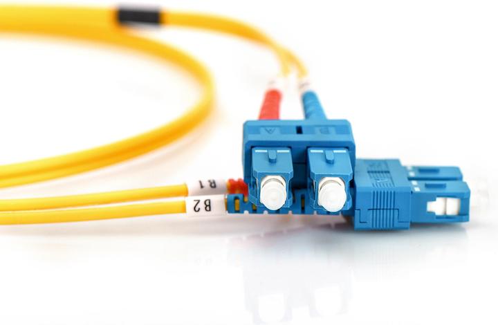 Produktbild Digitus LWL Patchkabel SC/SC 09/125um 5m Singelmode Duplex Halogenfrei mit Messprotokoll gelb (5 m)