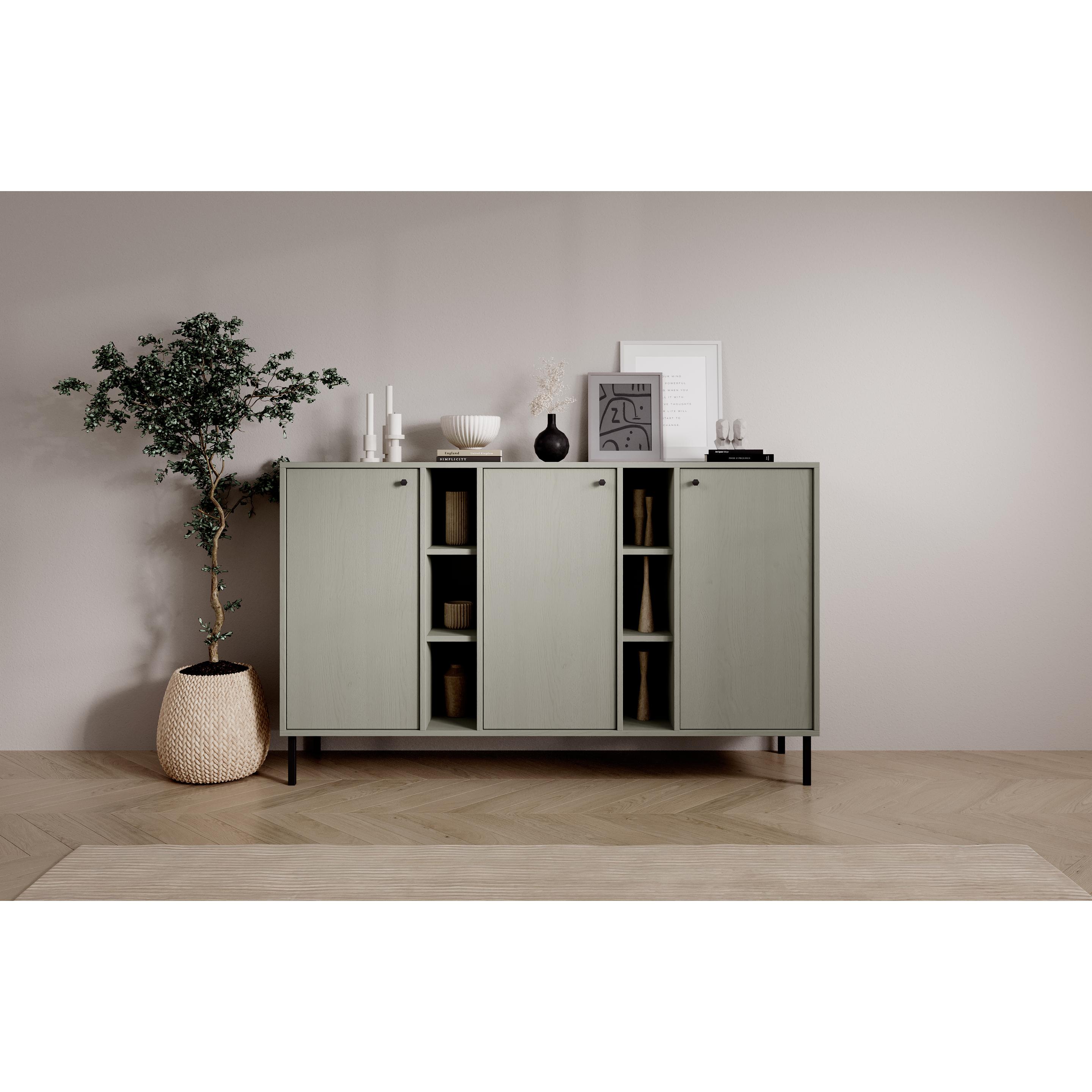 Thumbnail - ADRK Furniture, Kommode + Sideboard, Tili 3D 6P Kommode (156 x 41 x 95 cm)