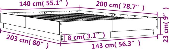 Produktbild vidaXL Bettgestell (150 x 200 cm)